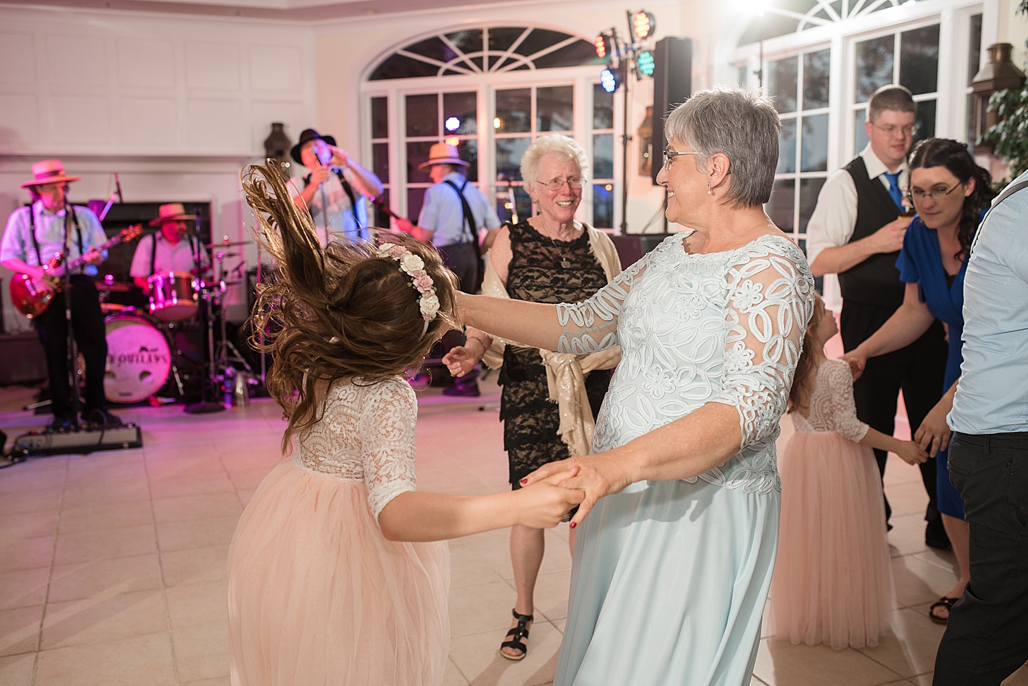 candid guests dancing