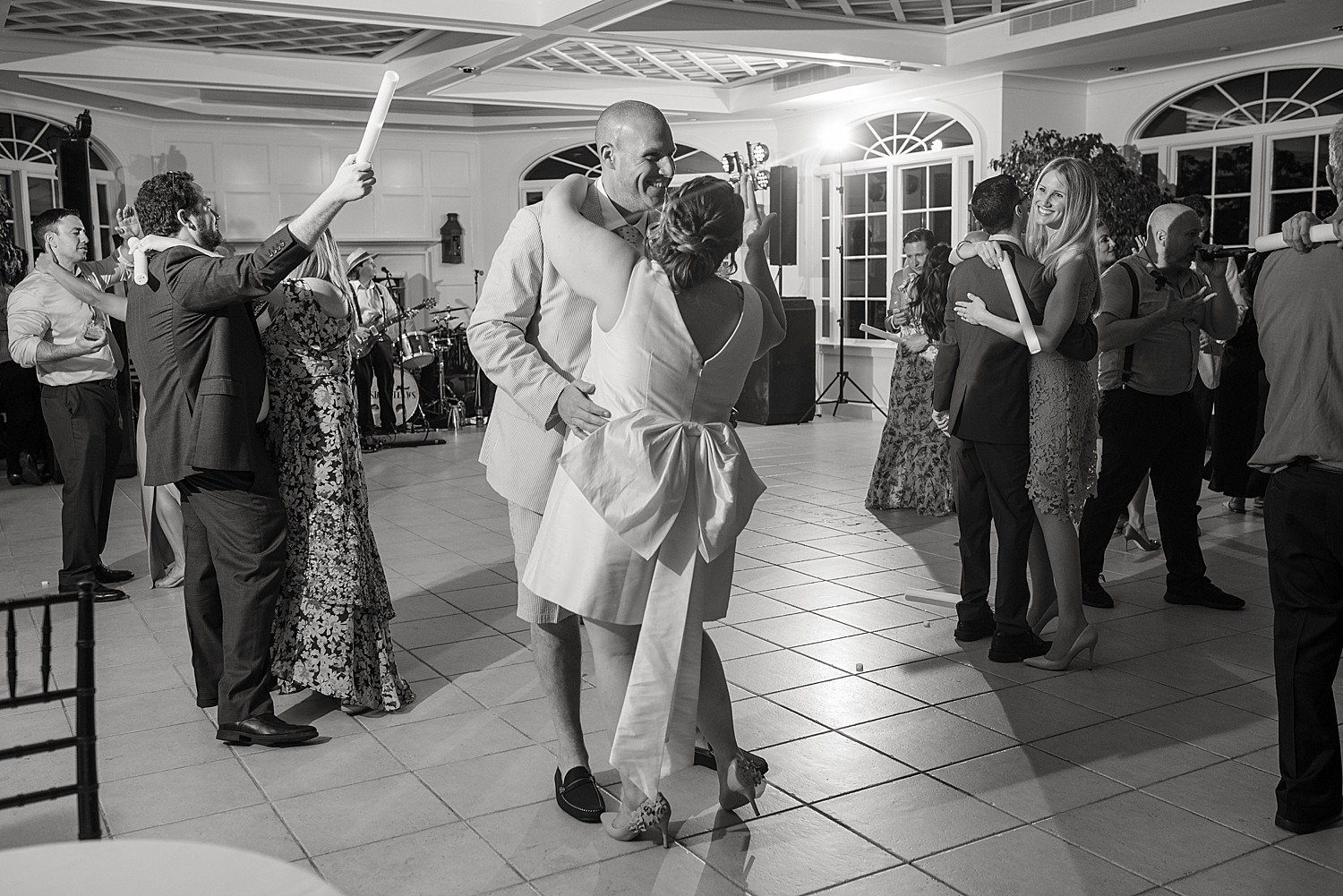 candid guests dancing