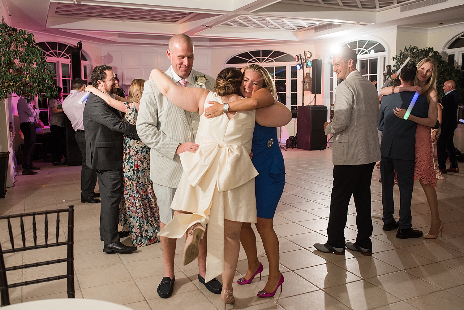 candid guests dancing