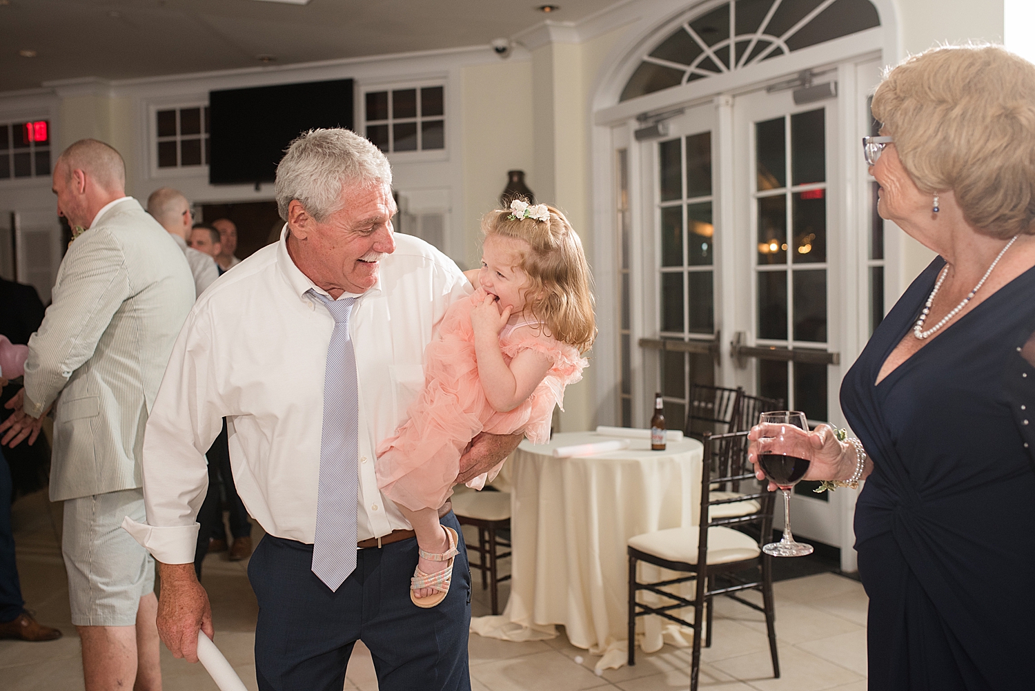 candid guests dancing