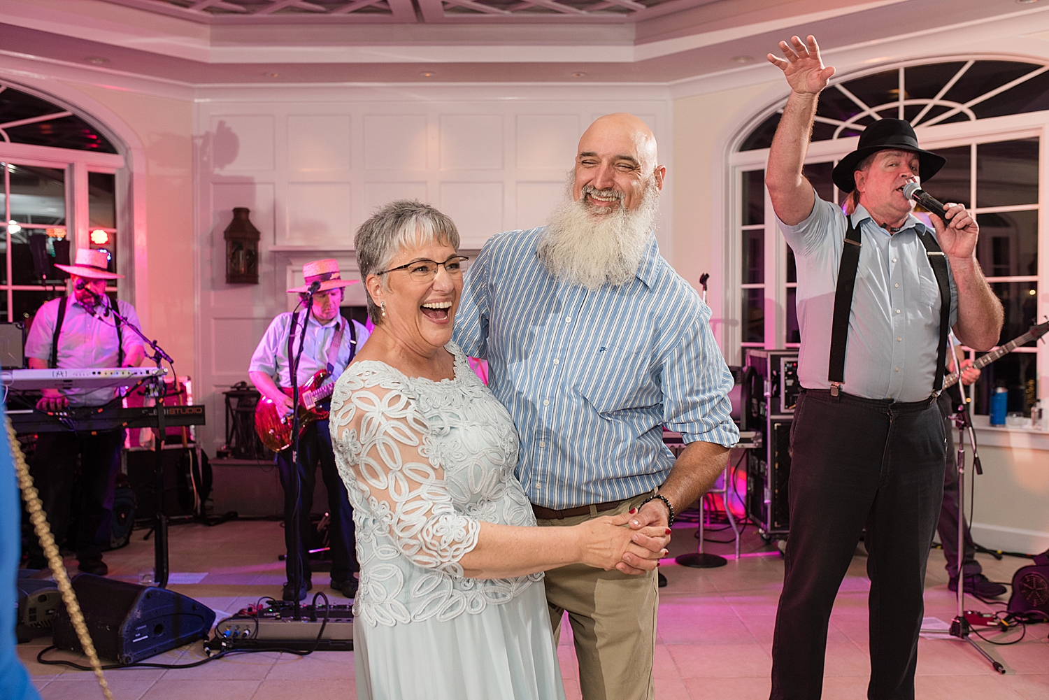 candid guests dancing