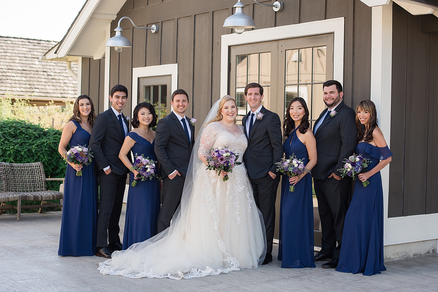 full wedding party portrait