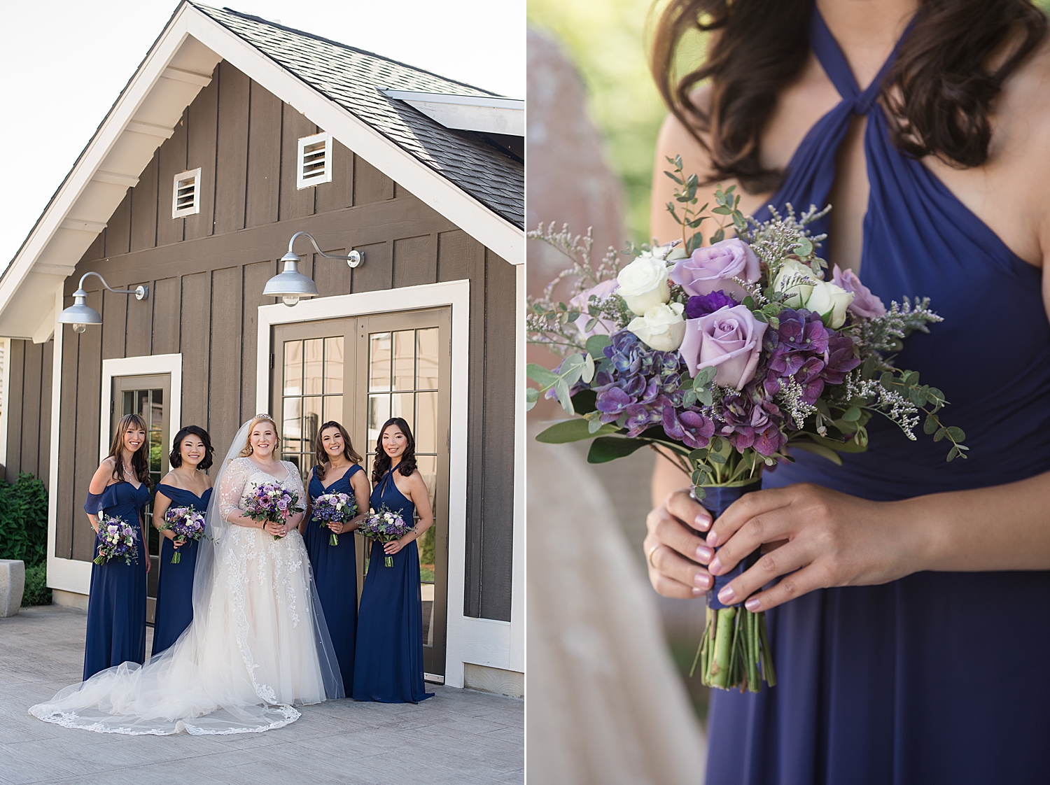 bride with bridesmaids