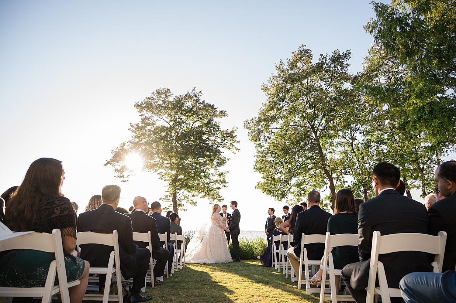 wide shot ceremony