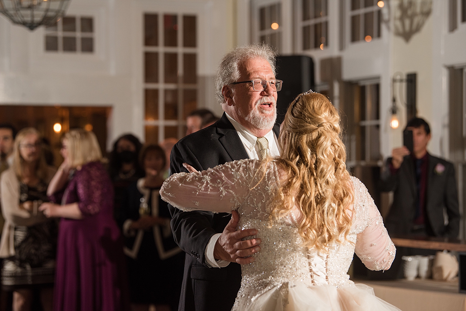 bride dances with dad