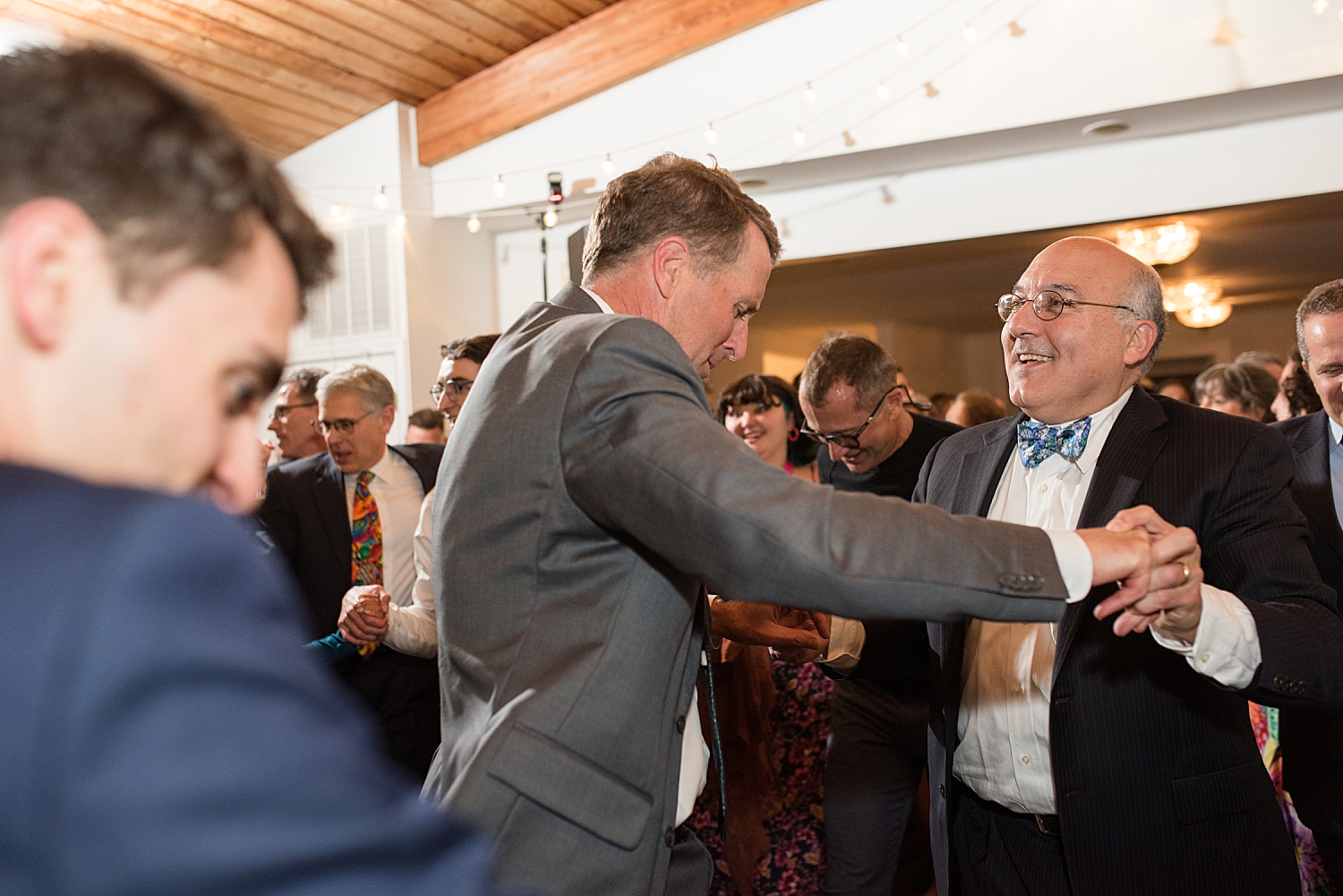 candid dancing during reception