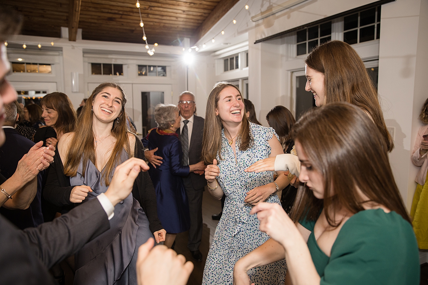 candid guests dancing