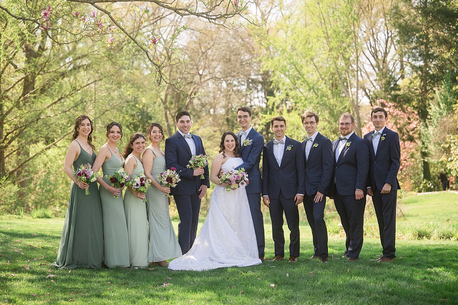 full wedding party portrait