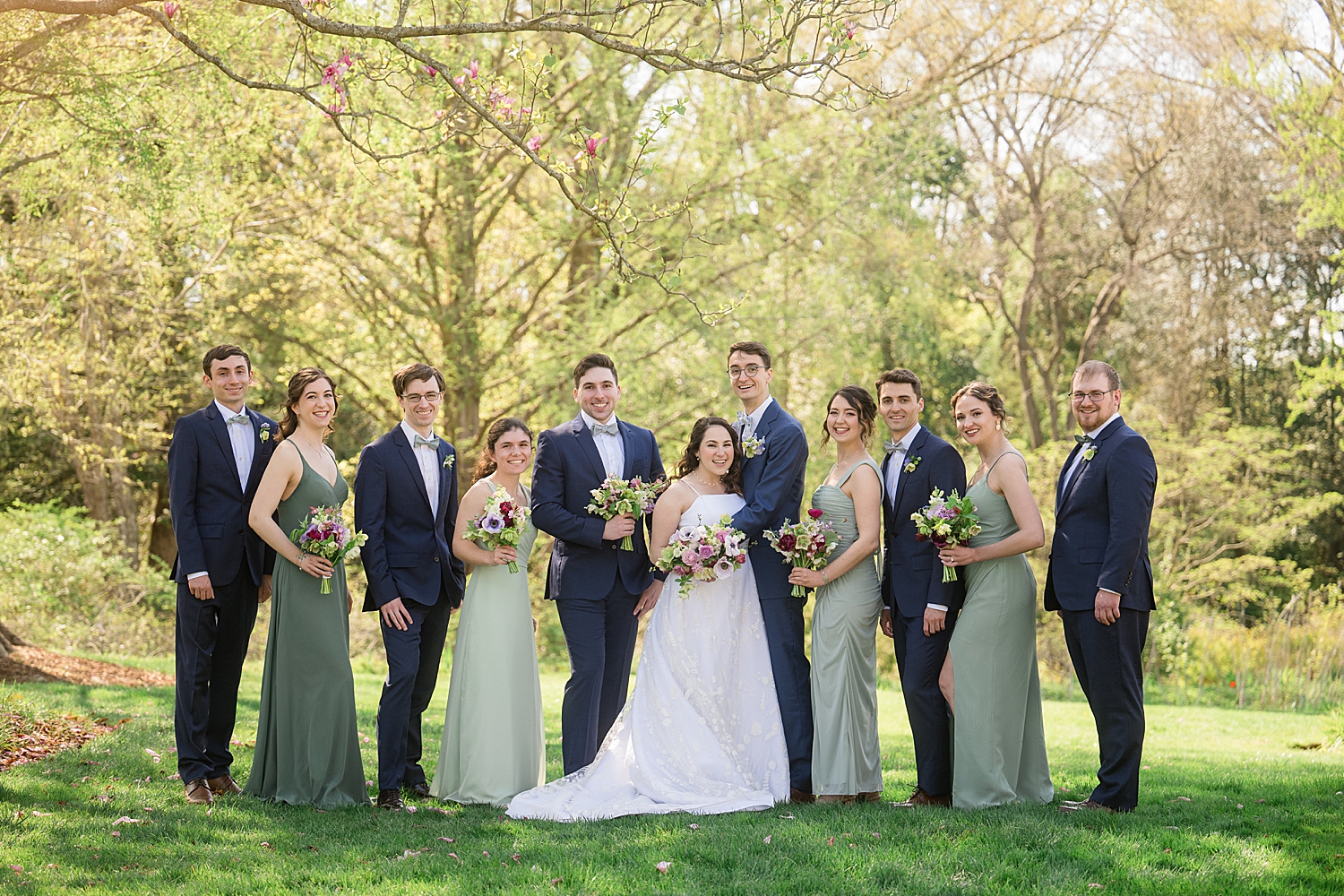 full wedding party portrait