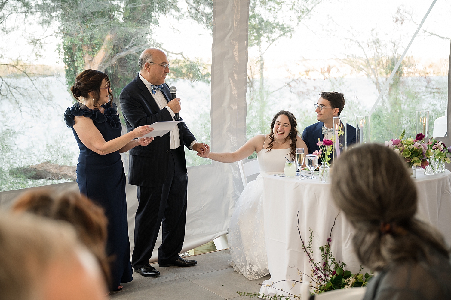 wedding toast during dinner