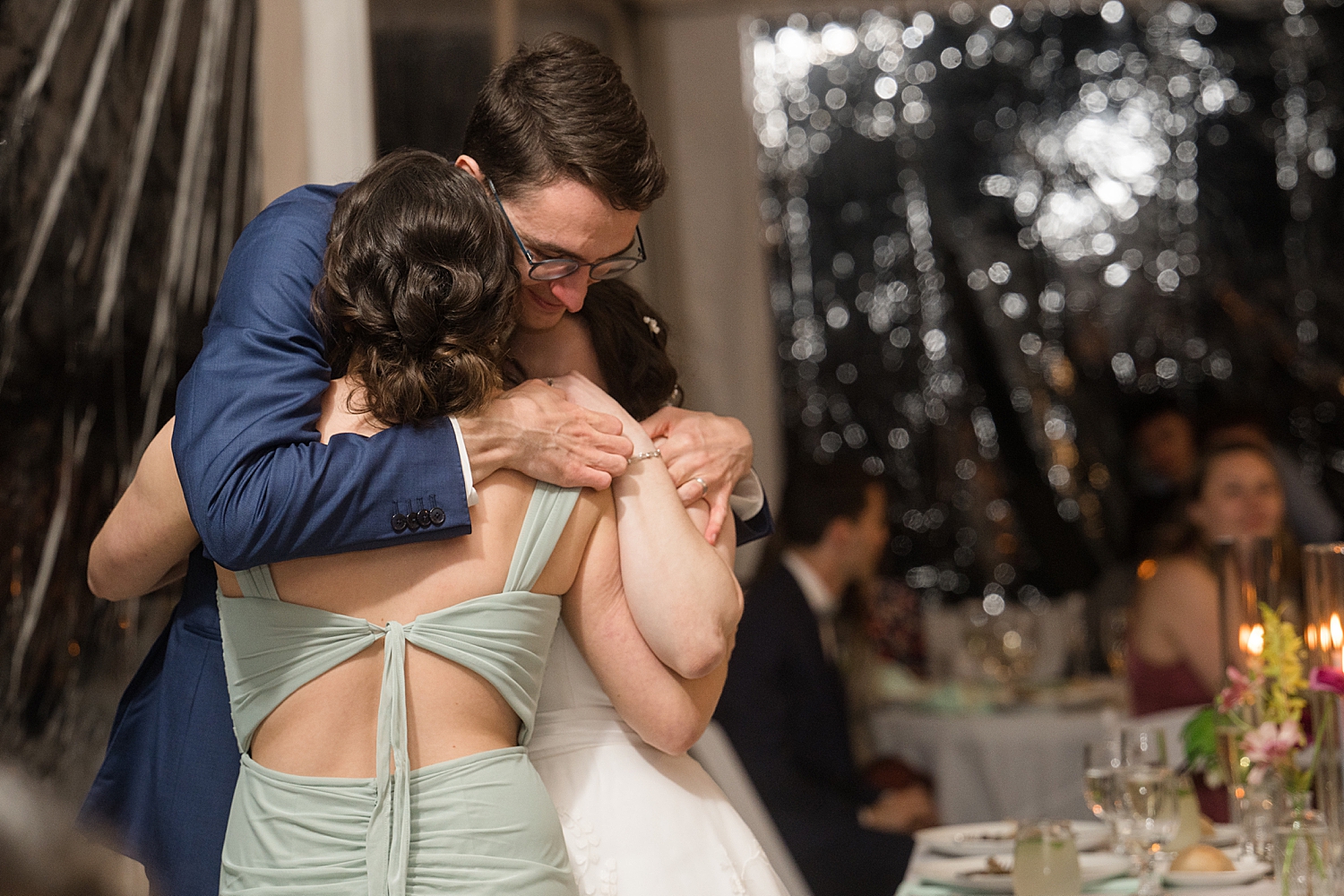 hug after wedding toast