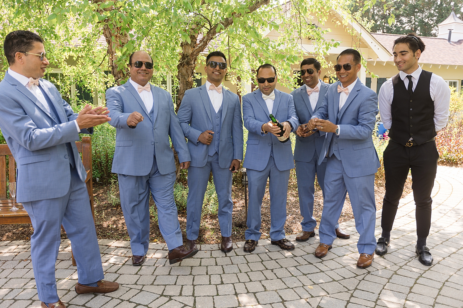 groomsmen hanging out