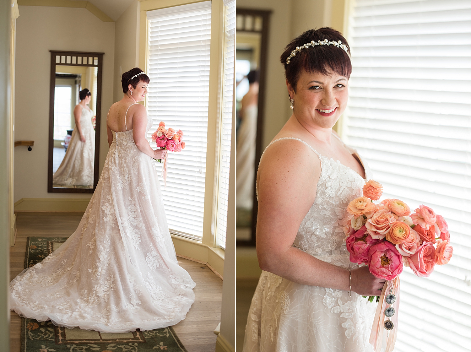 bridal portrait after getting dressed