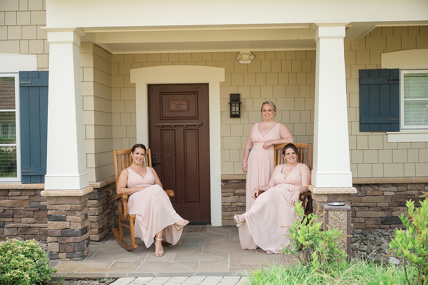 girls hanging out before ceremony