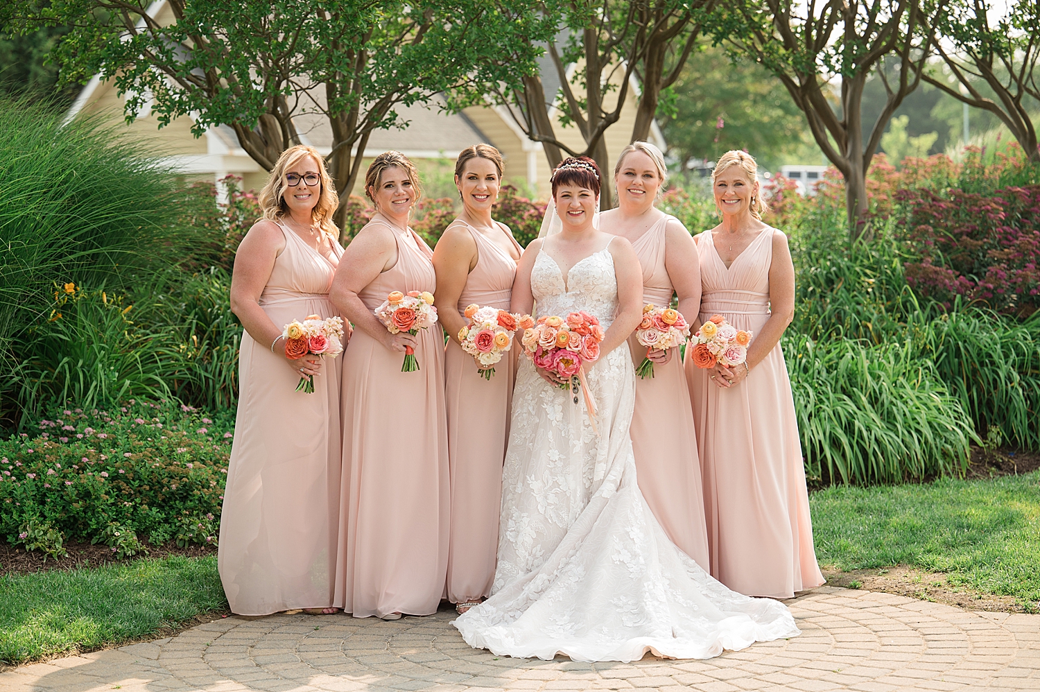 bride and bridesmaids portrait