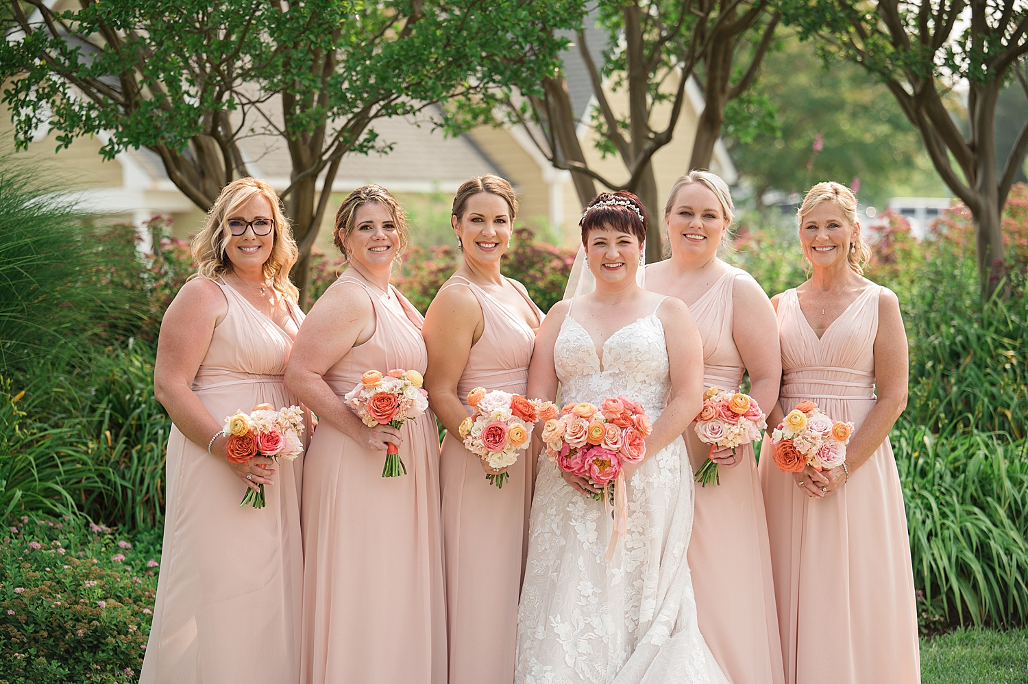 bride and bridesmaids portrait