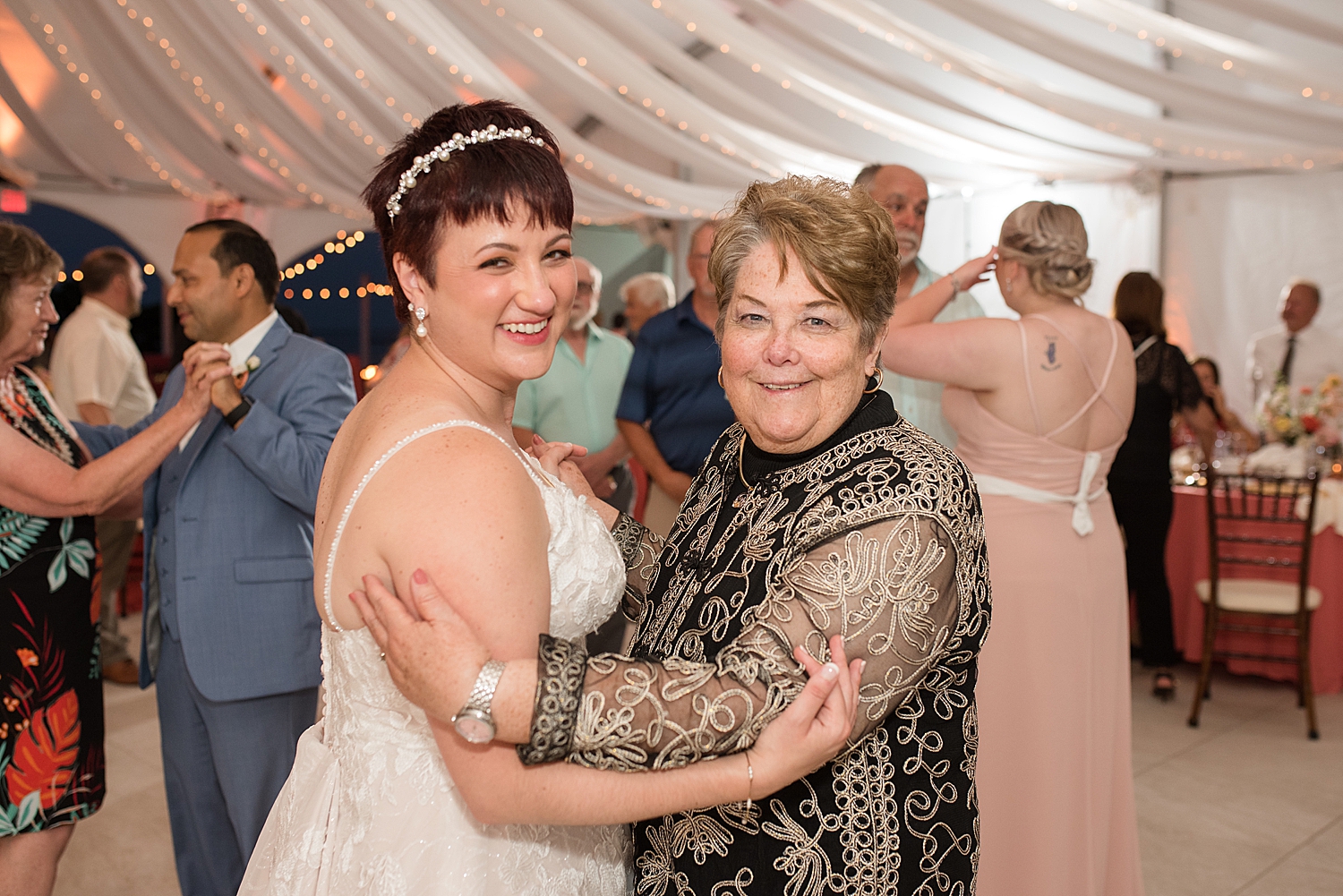 candid guests dancing