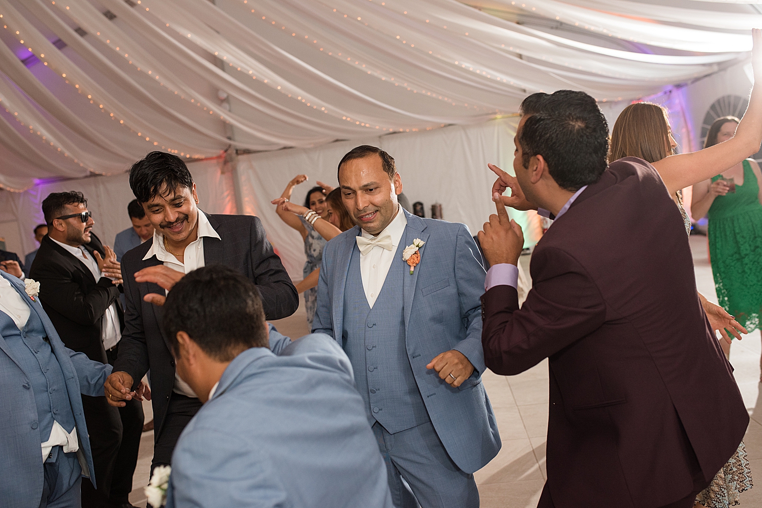 candid guests dancing