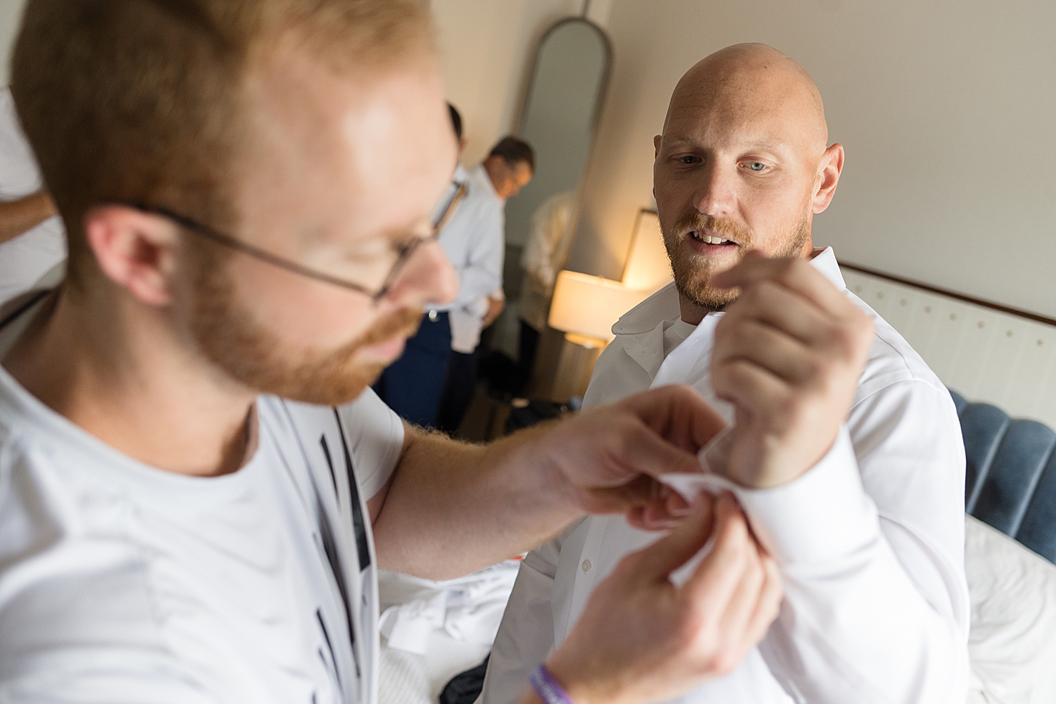 groom getting ready