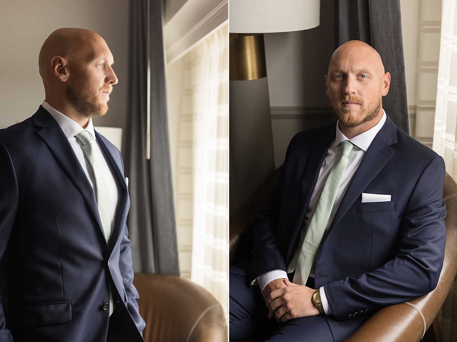 groom portrait in annapolis waterfront hotel