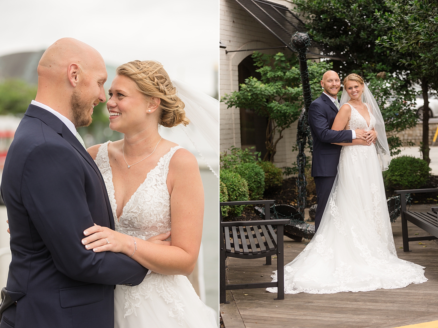 bride and groom annapolis portrait