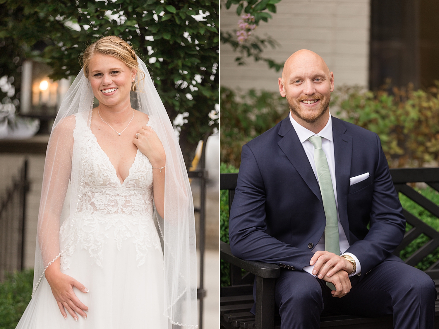 bridal portrait; groom portrait