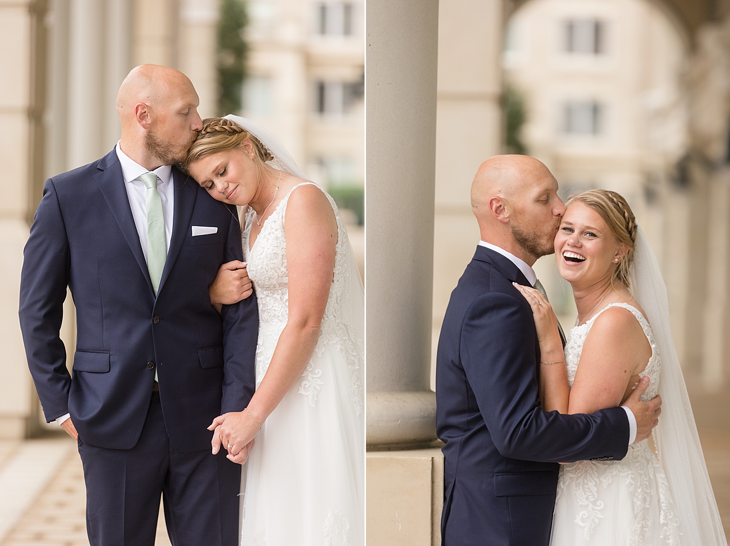 bride and groom portrait in annapolis