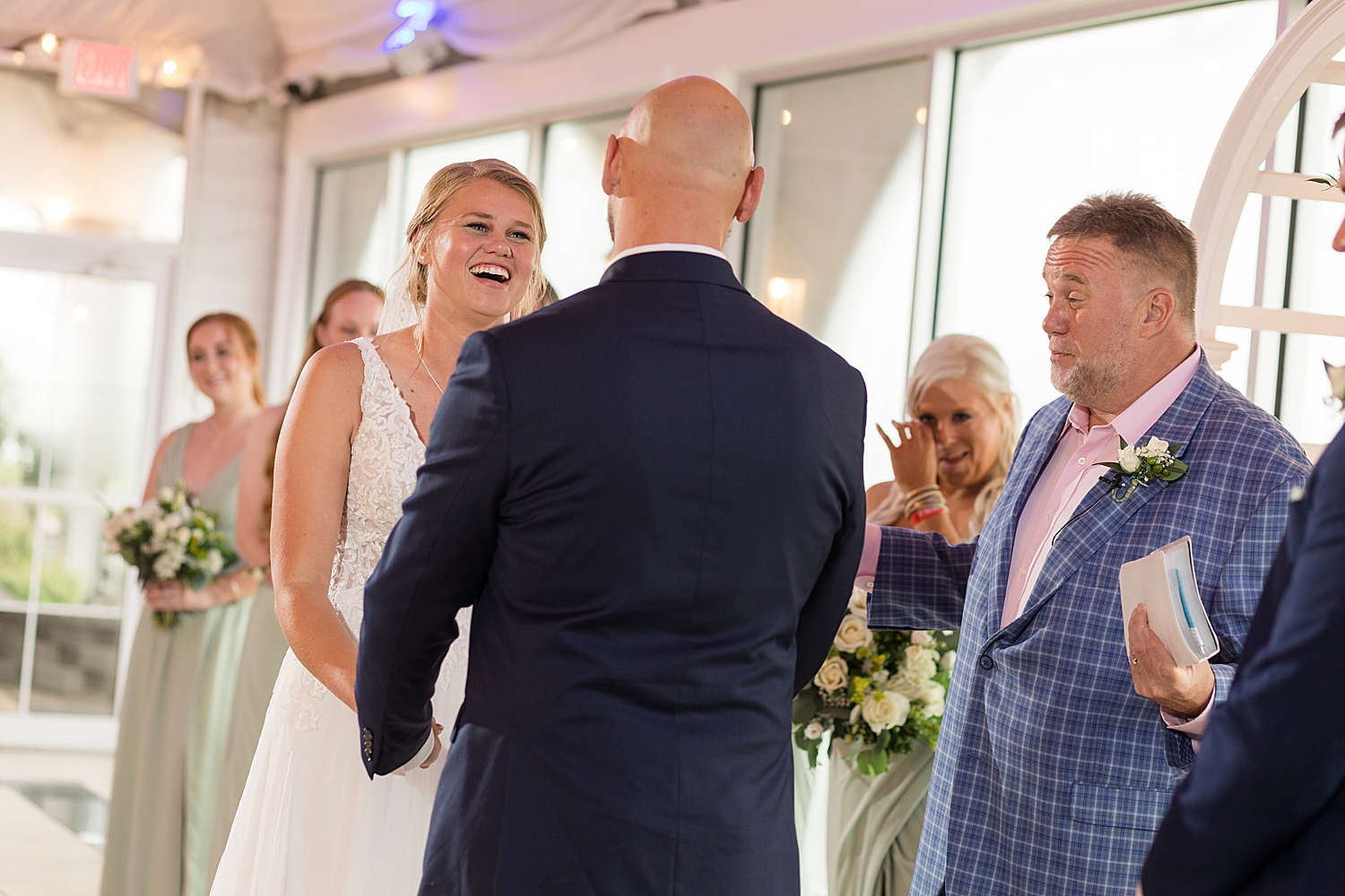 ceremony at celebrations on the bay tent