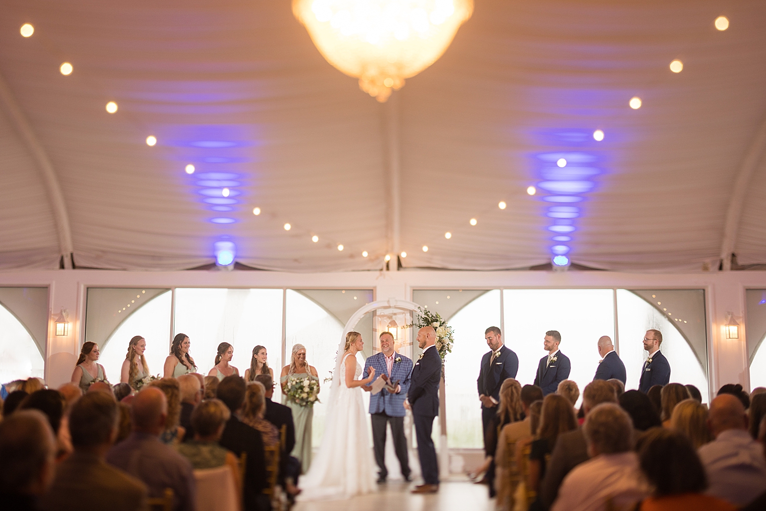 ceremony at celebrations on the bay tent