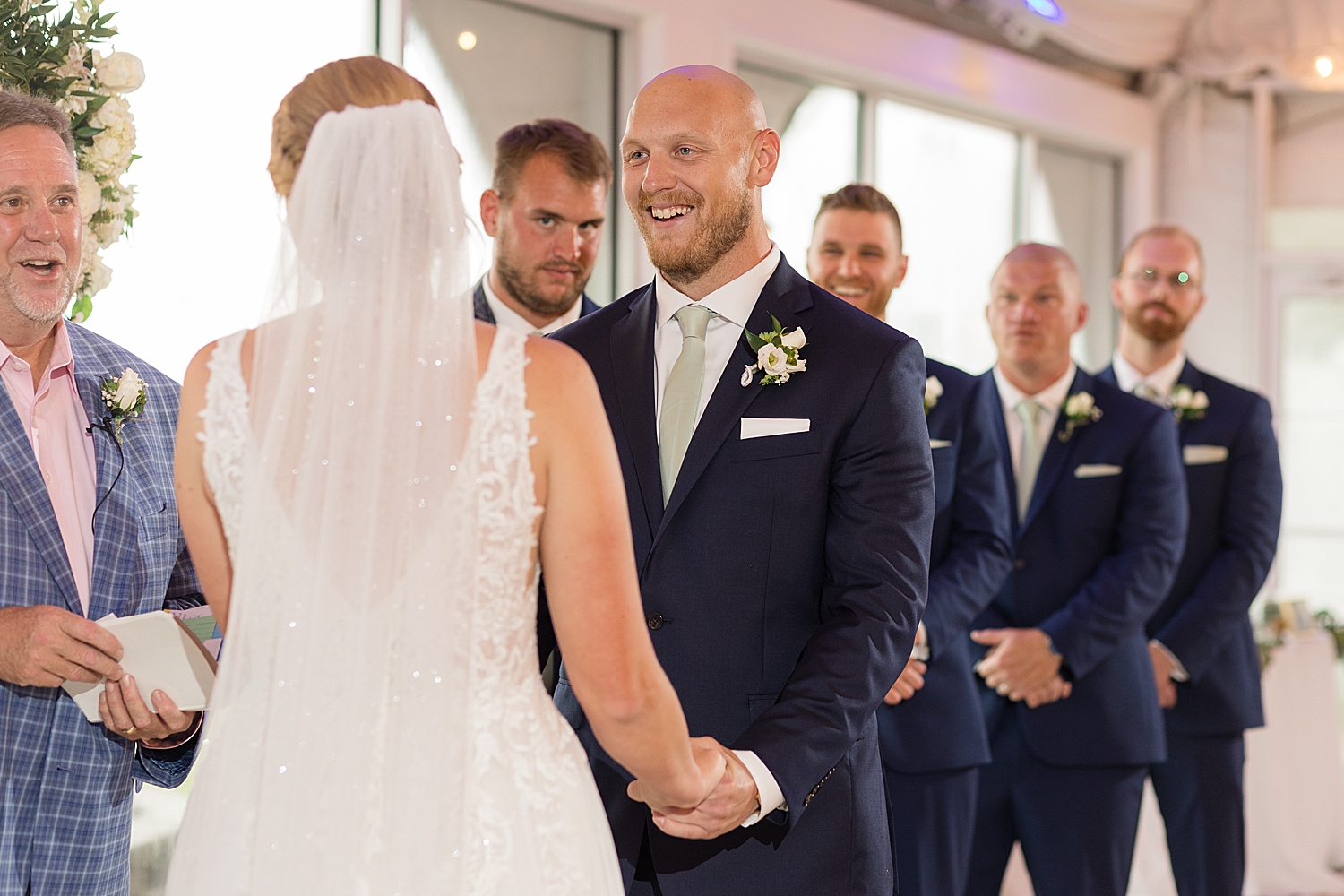 ceremony at celebrations on the bay tent