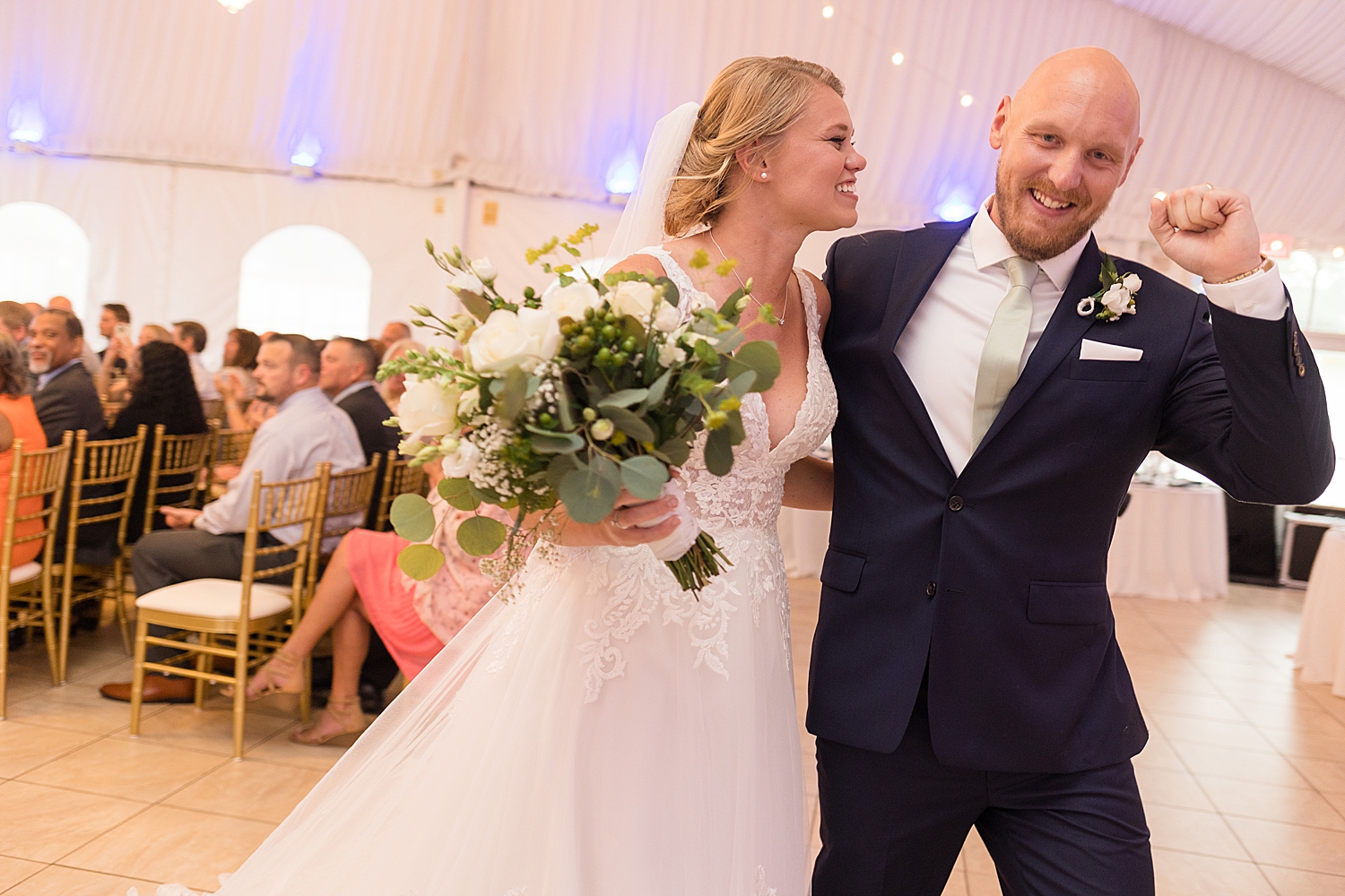 ceremony at celebrations on the bay tent