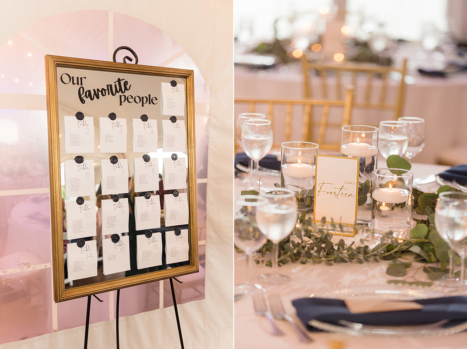 reception table details