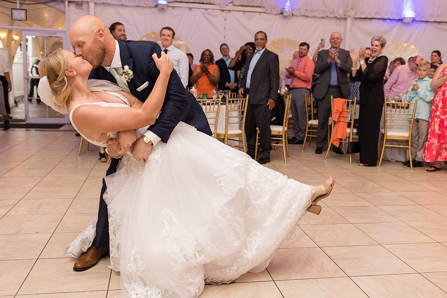 bride and groom first dance