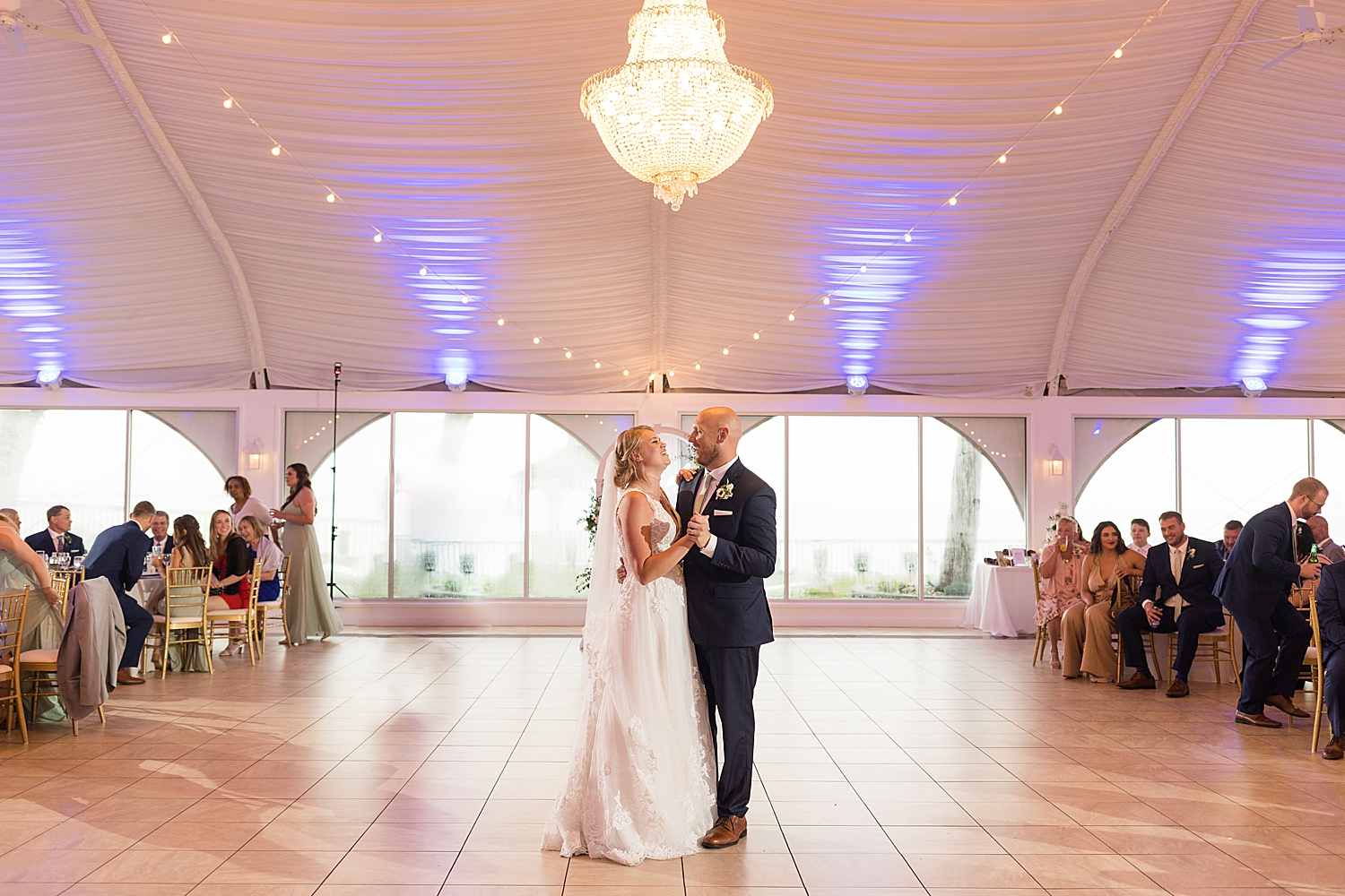 bride and groom first dance