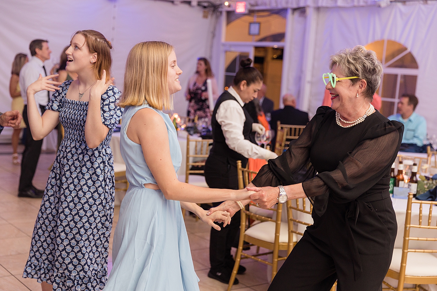 candid dancing guests