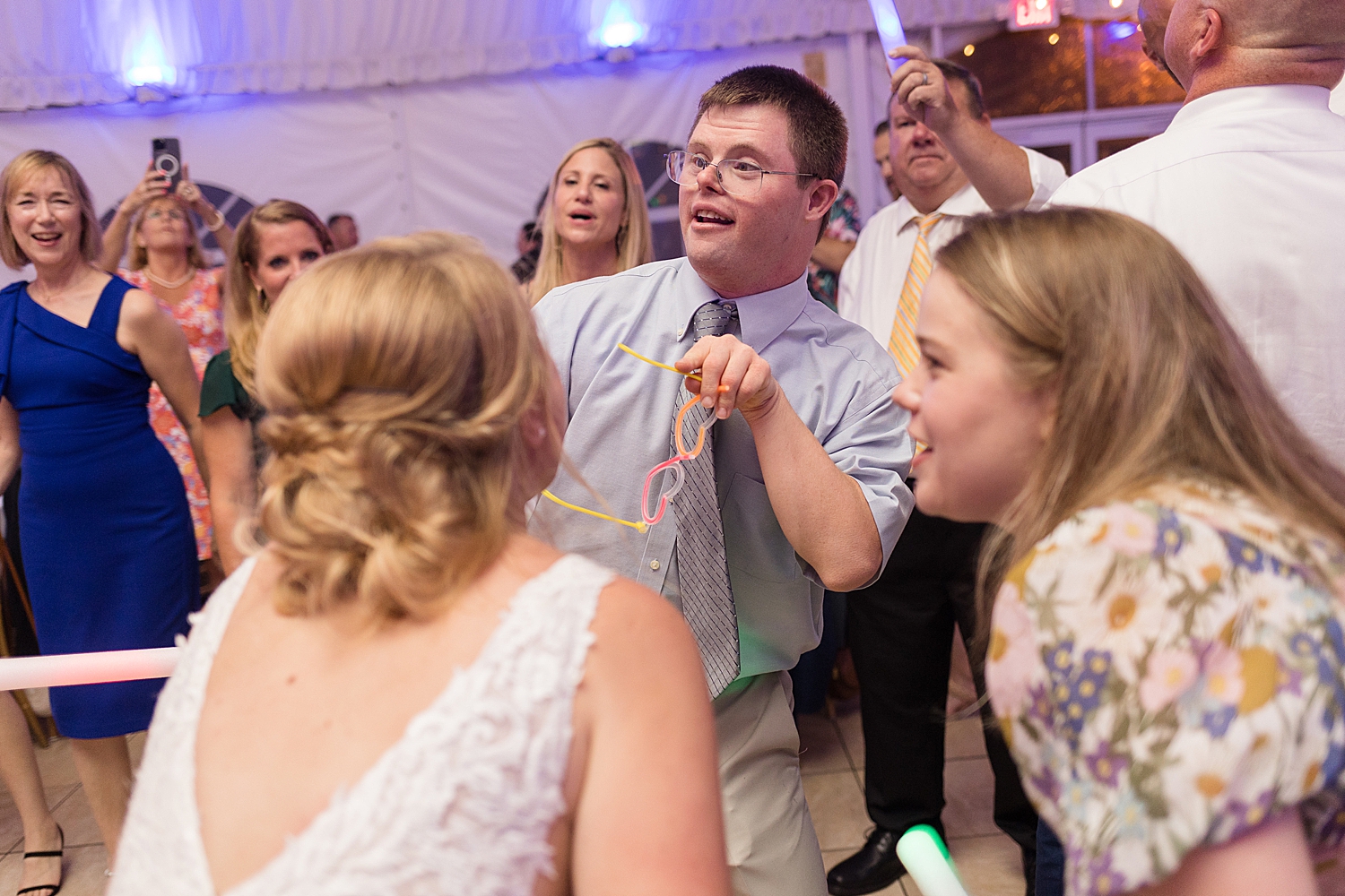 candid dancing guests