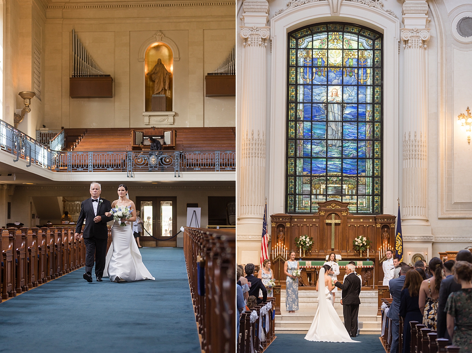 bride enters chapel