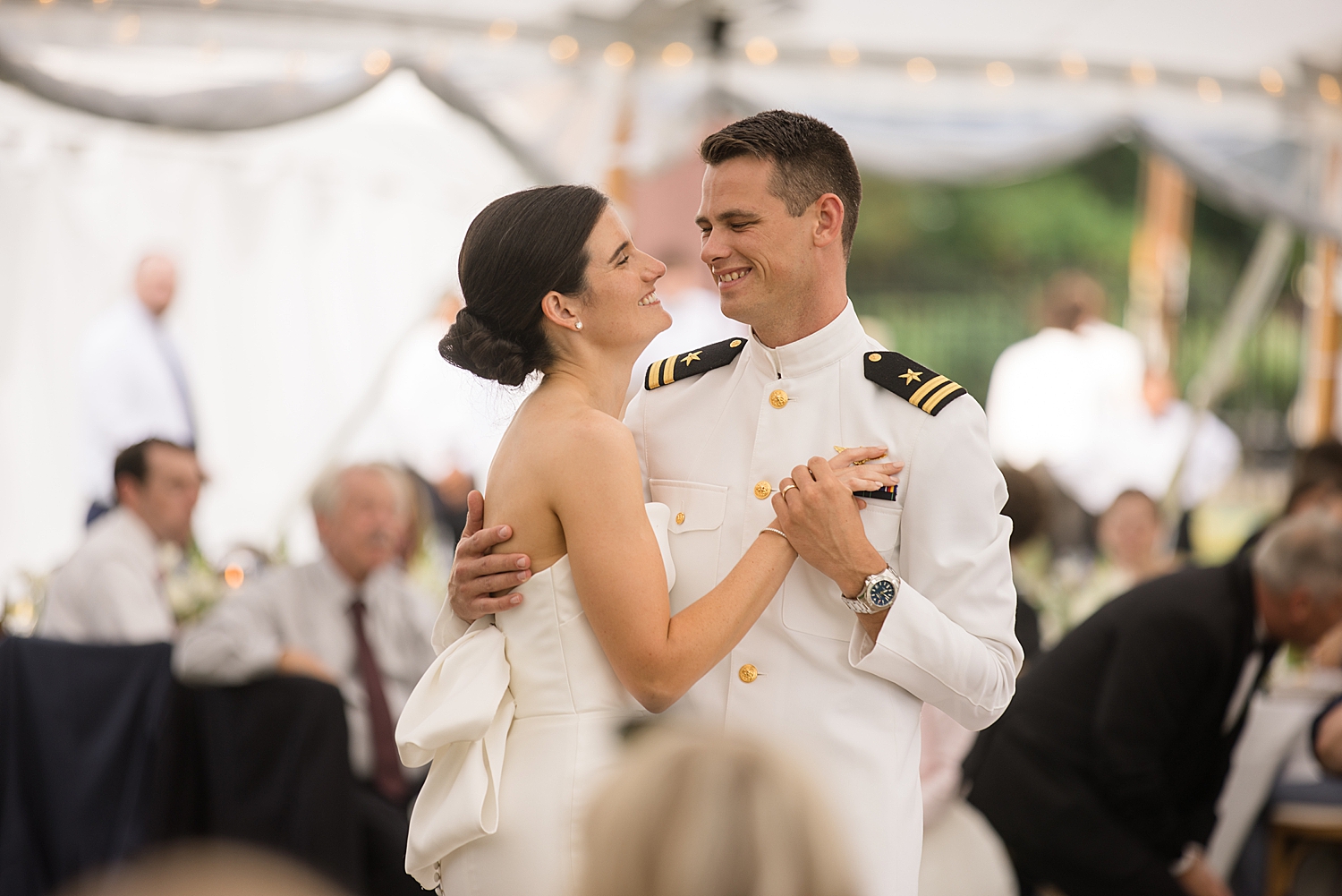 bride and groom first dance