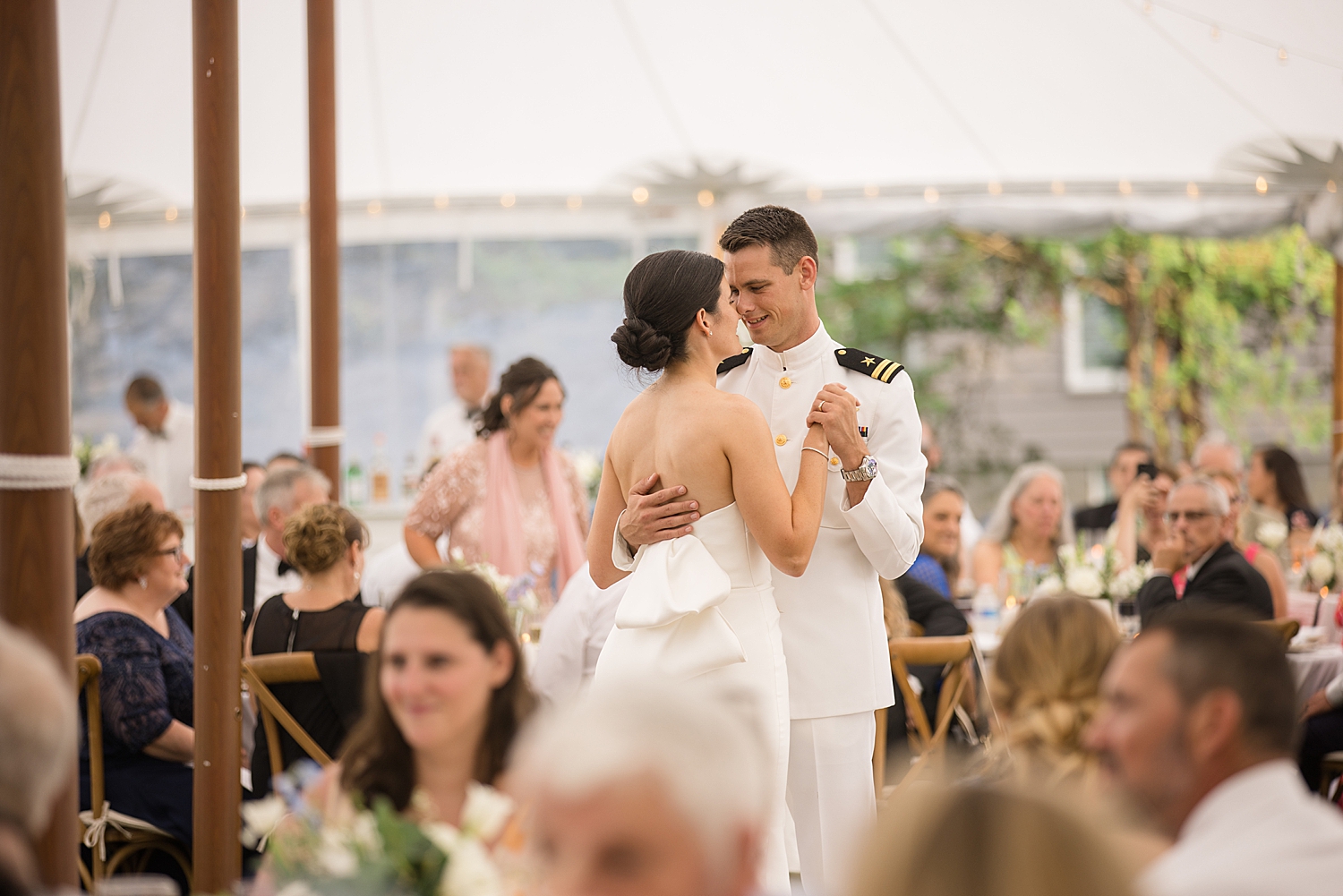 bride and groom first dance