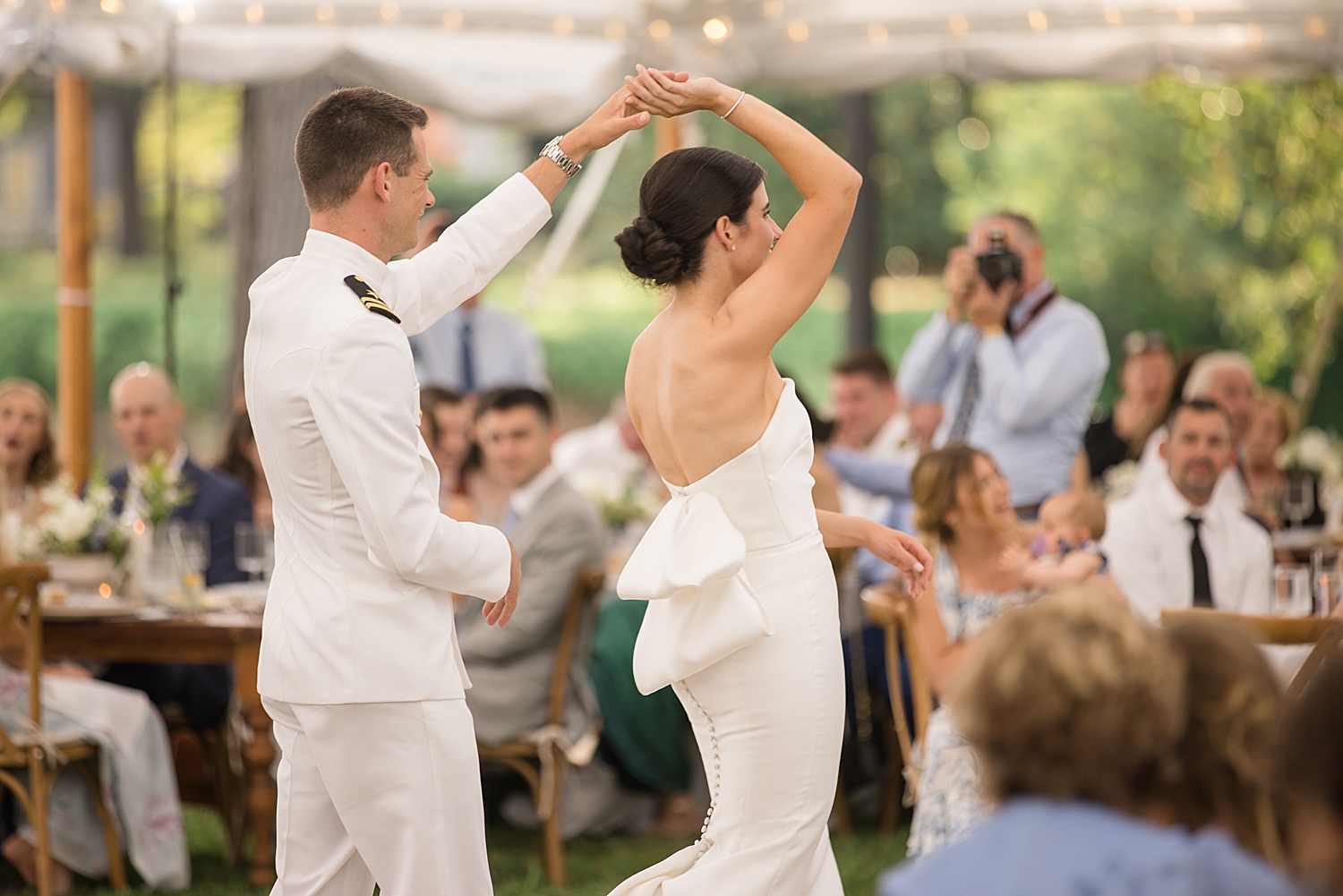 bride and groom first dance