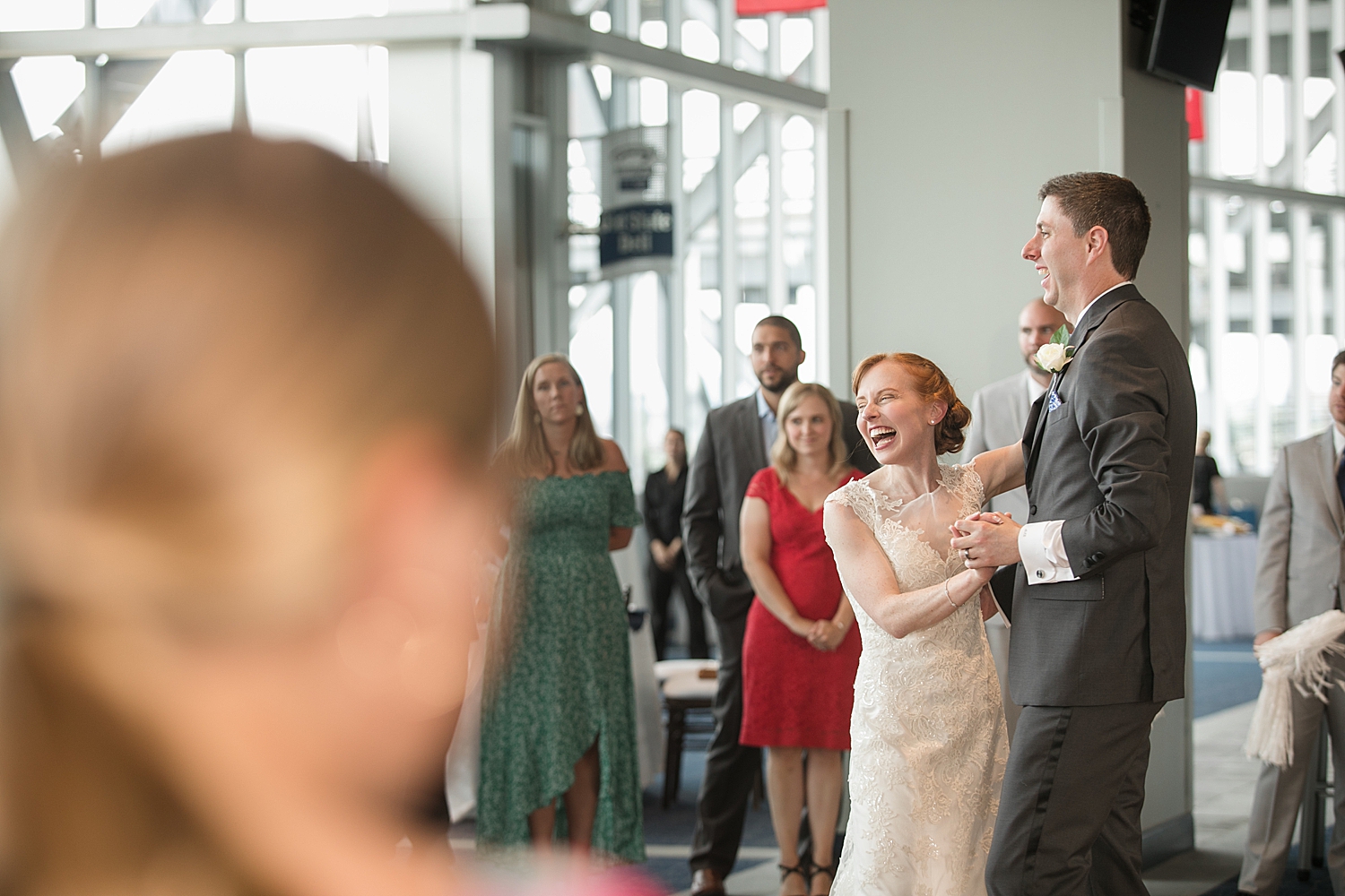 bride and groom first dance