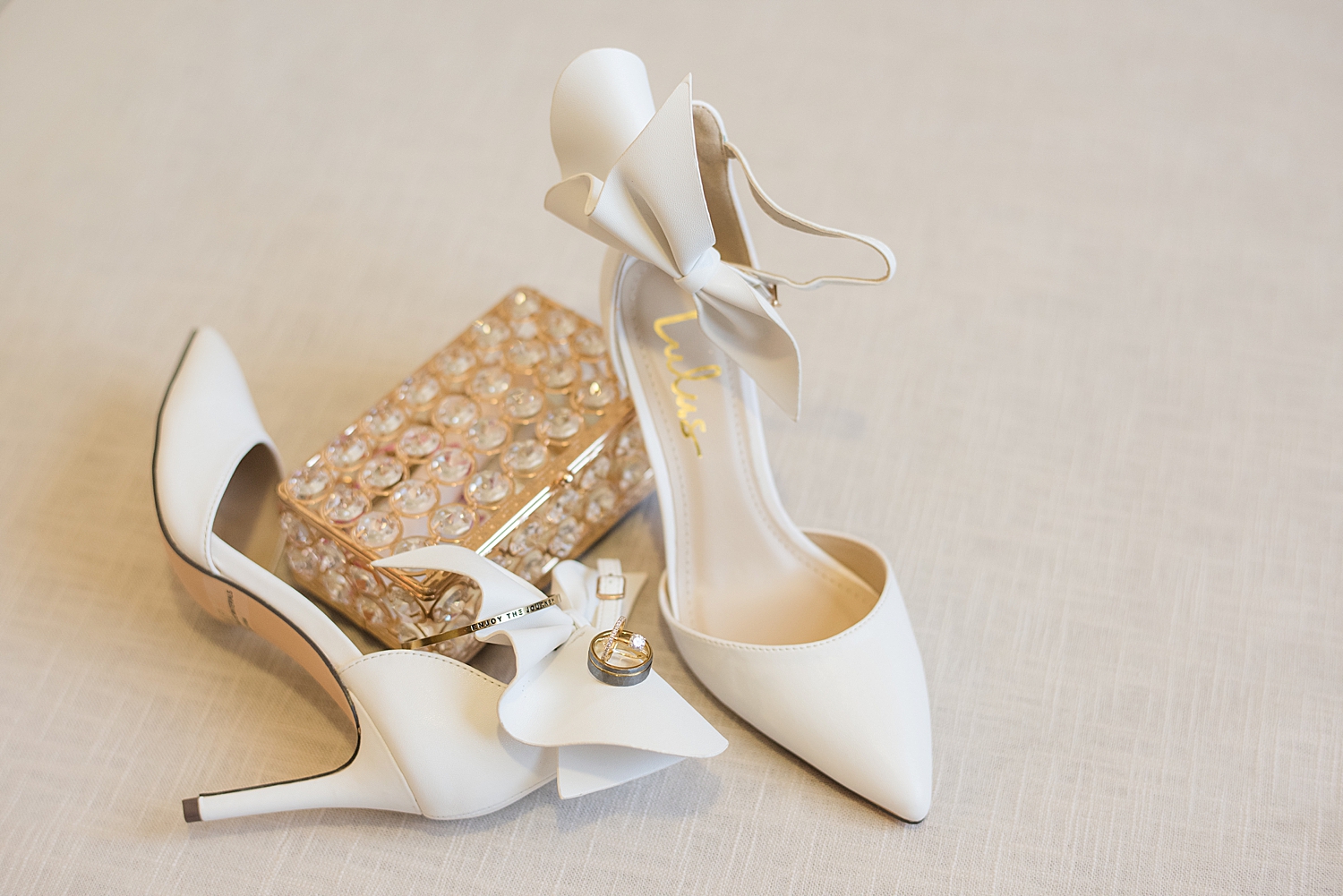 detail shots bridal shoes