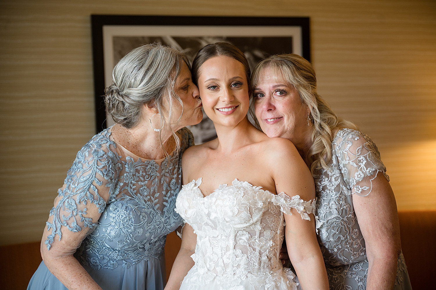 bride with family