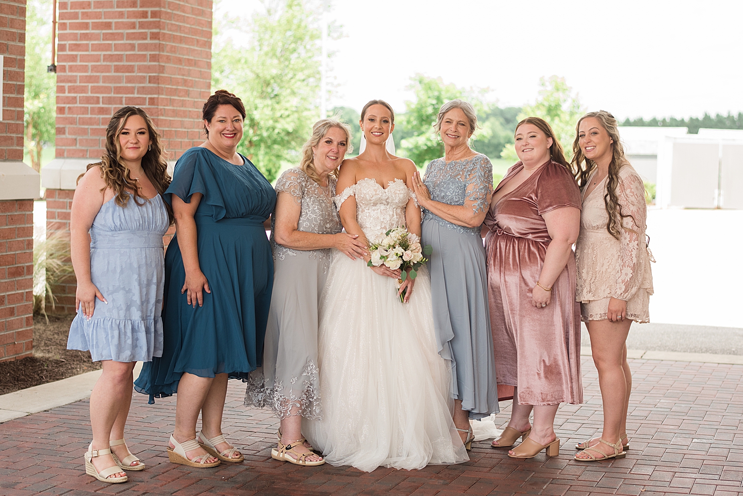 bride with loved ones