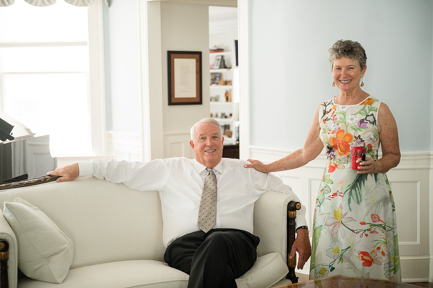 groom's parents relaxing before ceremony