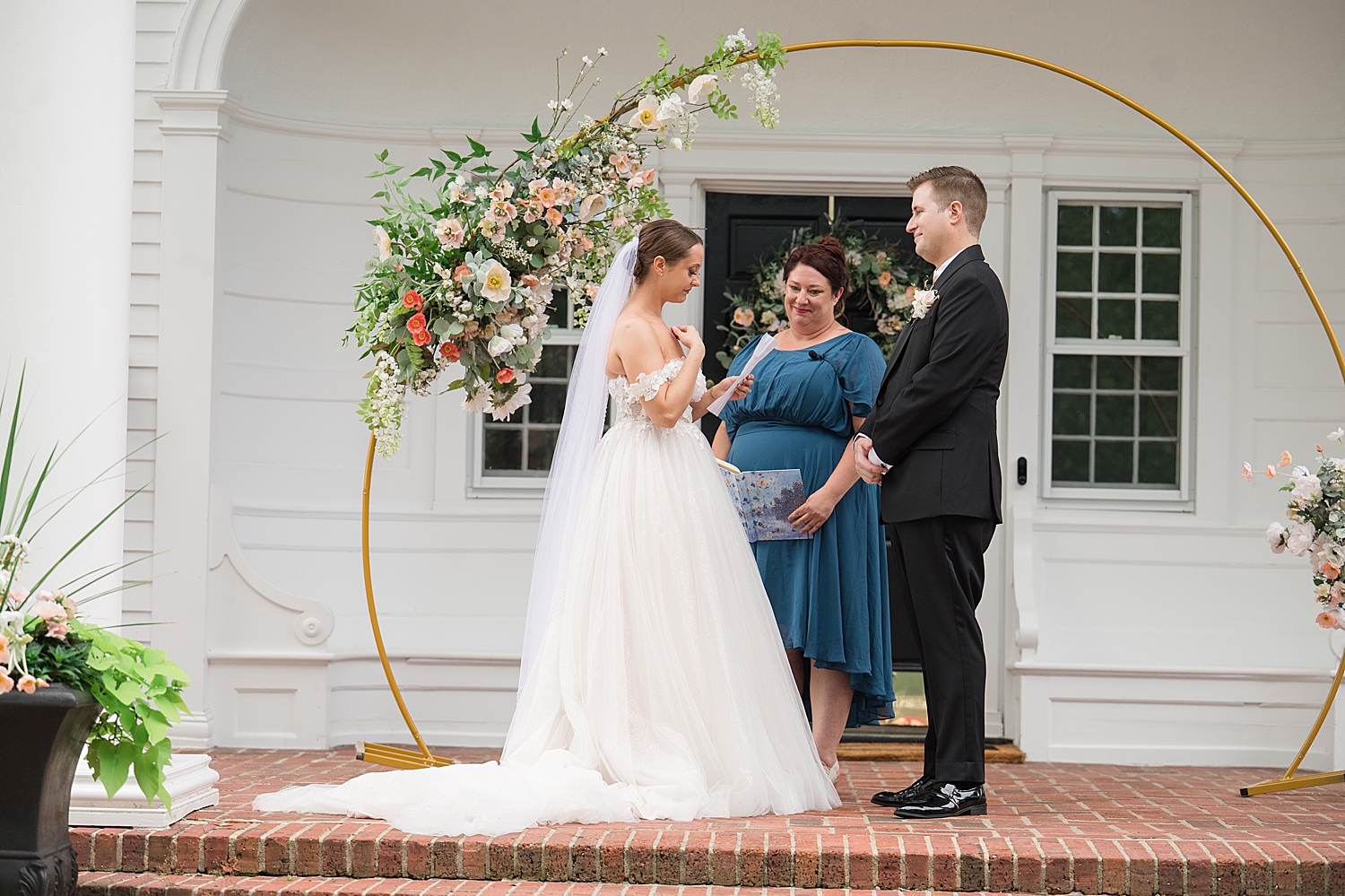 bride and groom during wedding ceremony