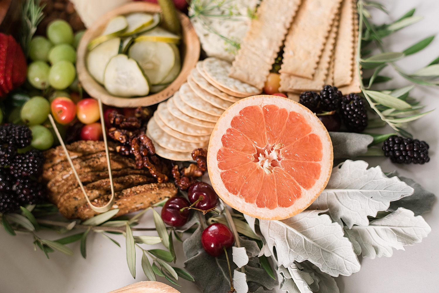 cocktail hour grazing board up close