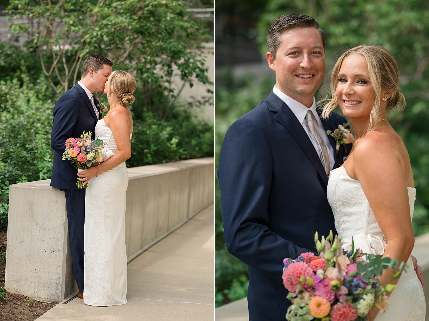 bride and groom portraits in baltimore