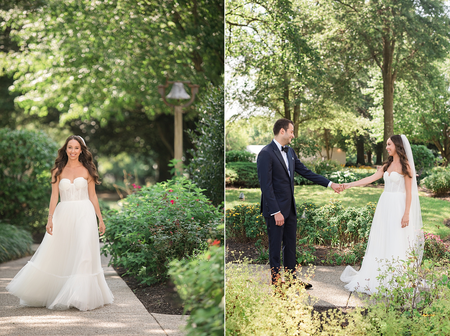 first look between bride and groom