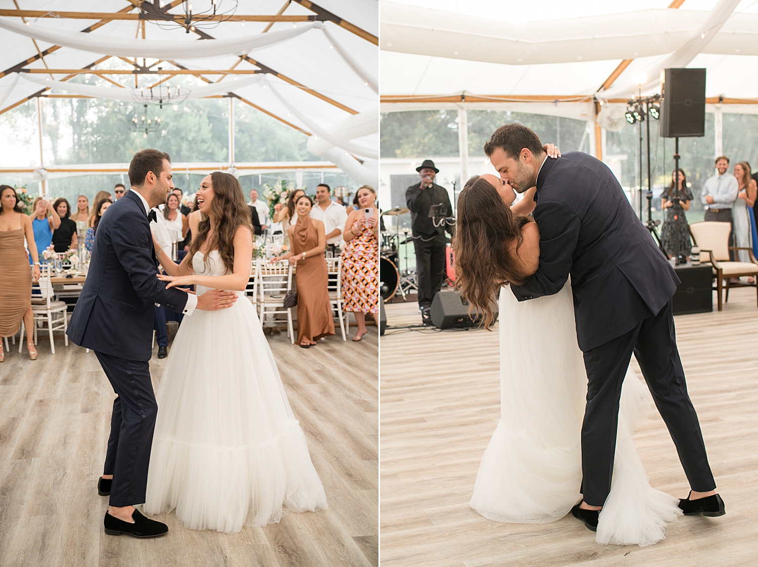 bride and groom first dance